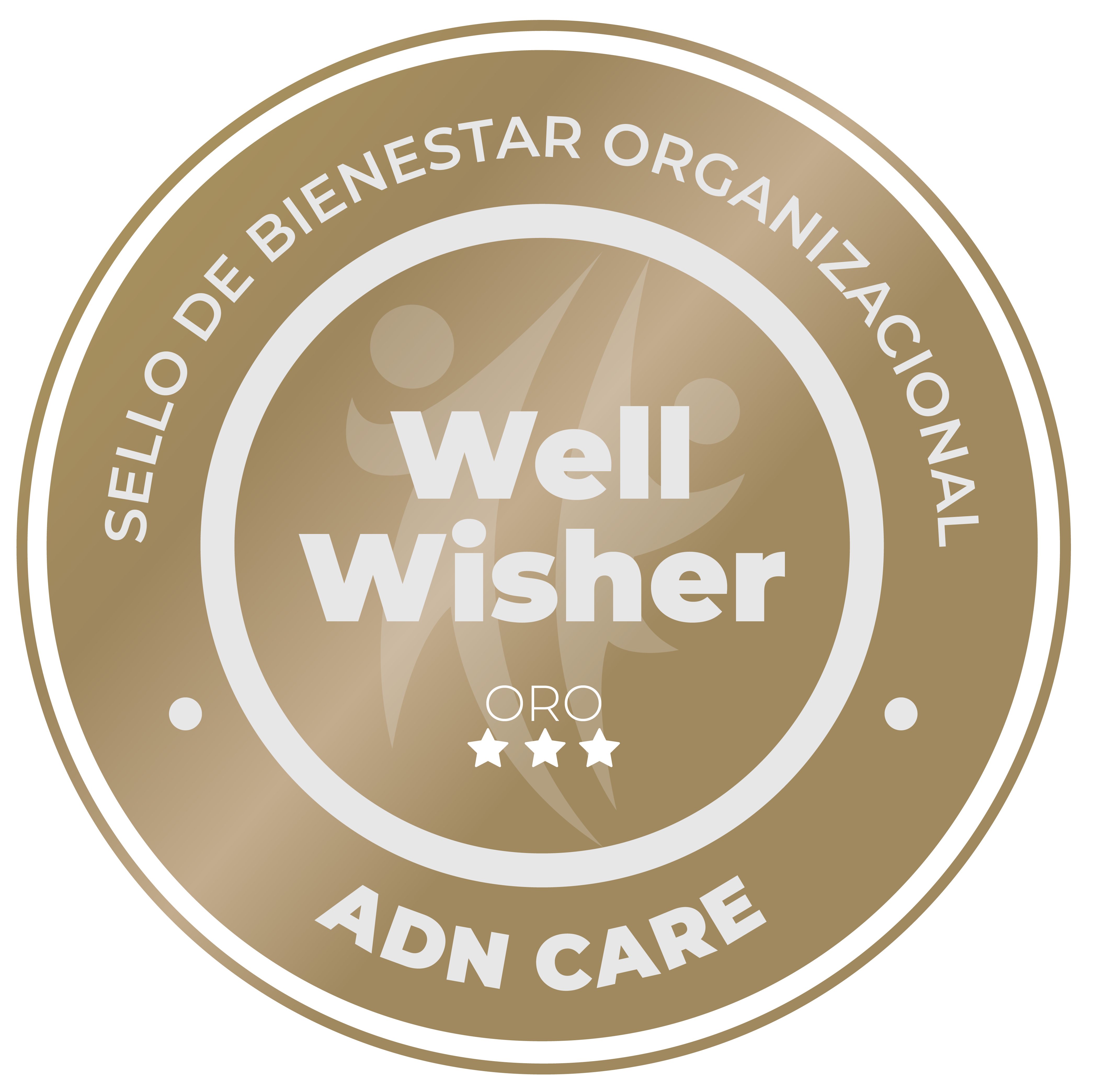Sello Wellwisher Oro de ADN Care